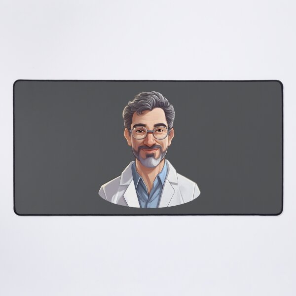 Item preview, Cartoon Style Portrait - Man Doctor/Scientist/Lab Worker/Chemist designed and sold by Radibor78.
