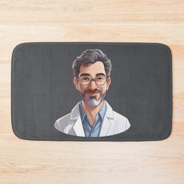 Item preview, Cartoon Style Portrait - Man Doctor/Scientist/Lab Worker/Chemist designed and sold by Radibor78.