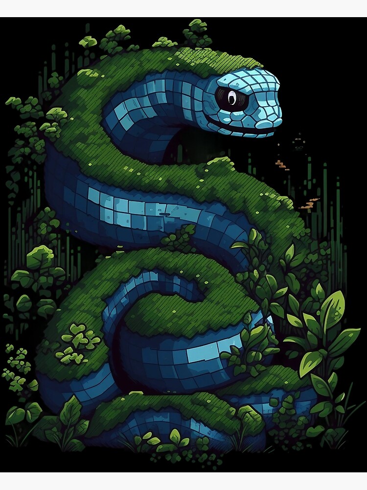 Google Snake Pixel Game | Art Print