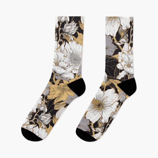 Item preview, Elegant Grey and White Floral Pattern designed and sold by Artimpressionz.