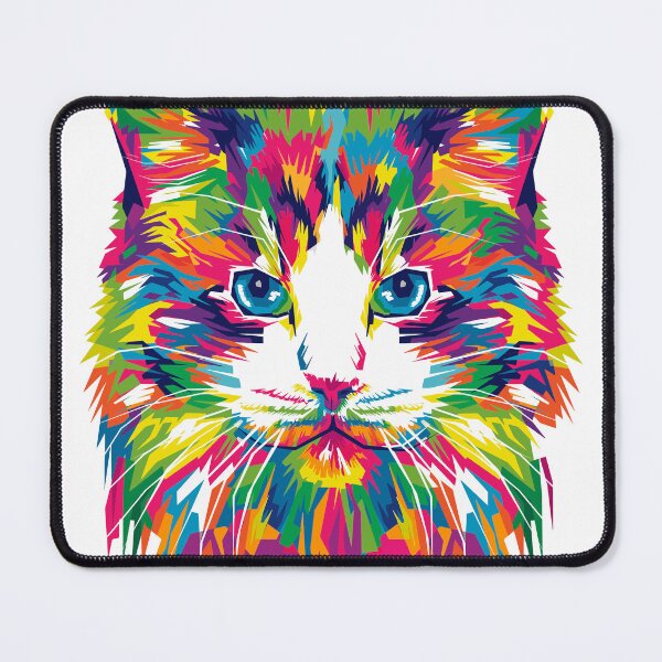Item preview, colorful cat designed and sold by phoneinmyhand24.