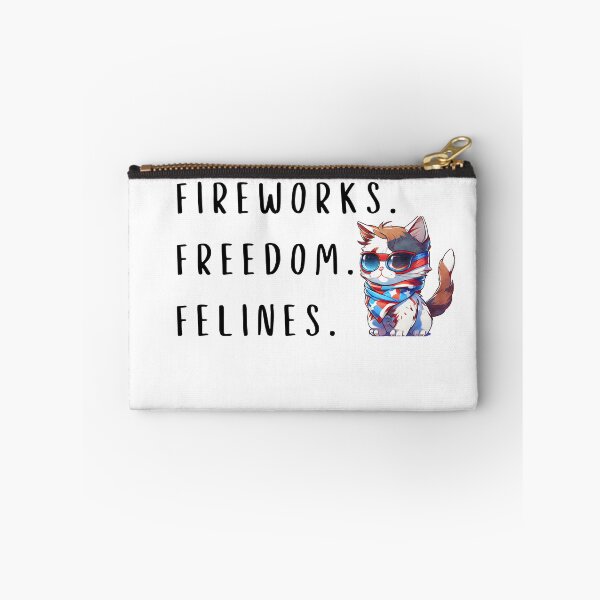 Item preview, Fireworks, Freedom, Felines Fourth of July Cat  designed and sold by CKHorizonDesign.