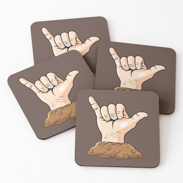 Item preview, Cool tripping shaka hand coming out of a dust grave  designed and sold by Donutlovers.