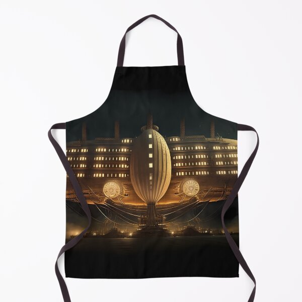Item preview, Airship's Nocturnal Journey Around Megastructures: A Retro-styled Digital Art Exploration designed and sold by WFTan.