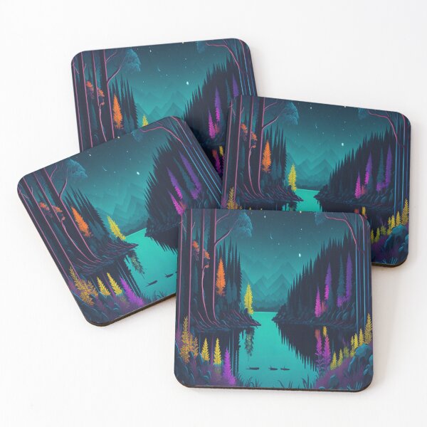Item preview, A Colorful Forest by a Lake designed and sold by artwealllove.