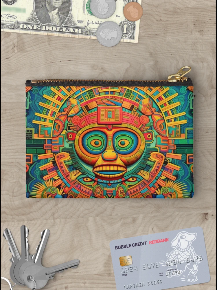 Thumbnail 3 of 4, Zipper Pouch, Abstract Aztec Patterns designed and sold by Desfix.