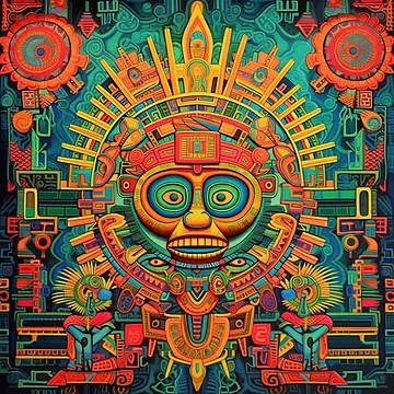 Artwork thumbnail, Abstract Aztec Patterns by Desfix