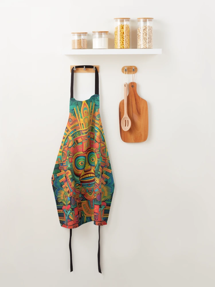 Thumbnail 4 of 6, Apron, Abstract Aztec Patterns designed and sold by Desfix.
