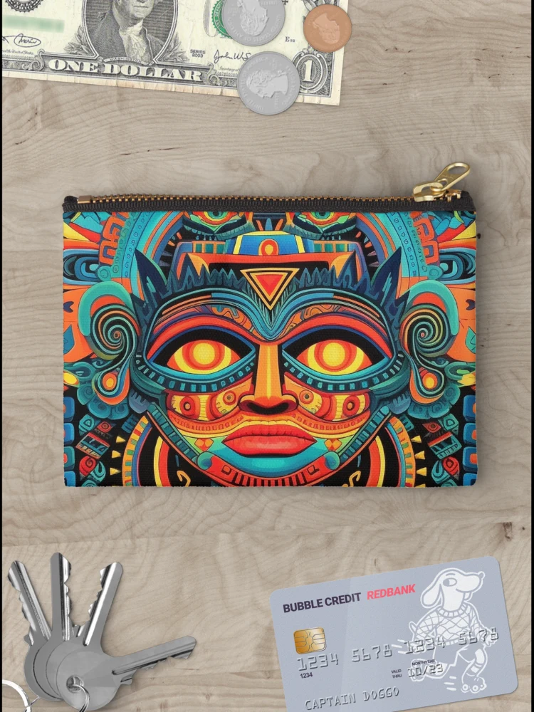 Thumbnail 3 of 4, Zipper Pouch, Abstract Aztec Patterns designed and sold by Desfix.