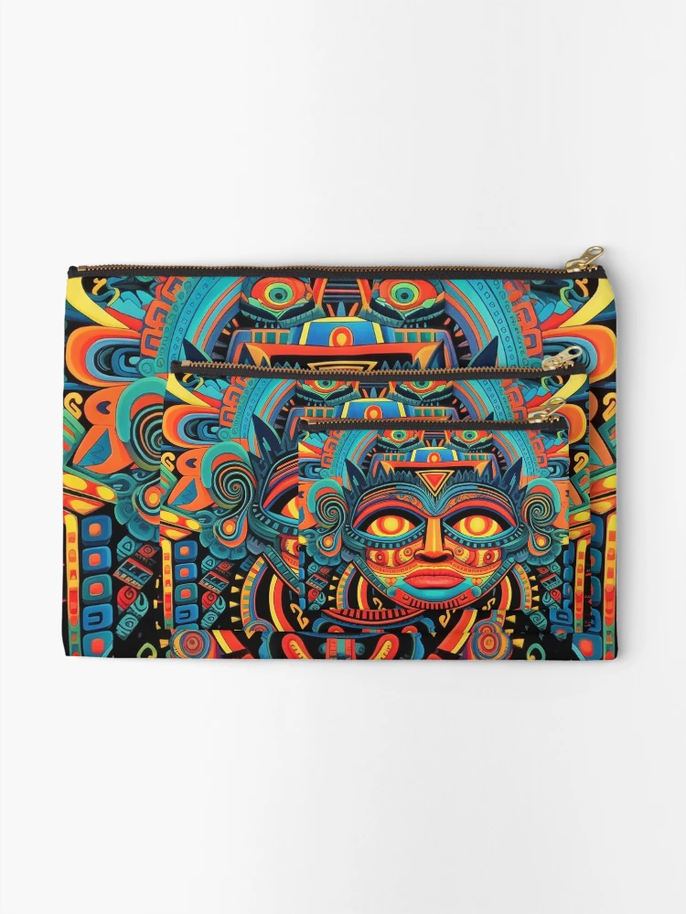 Thumbnail 2 of 4, Zipper Pouch, Abstract Aztec Patterns designed and sold by Desfix.