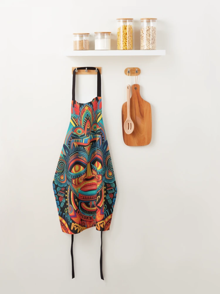 Thumbnail 4 of 6, Apron, Abstract Aztec Patterns designed and sold by Desfix.