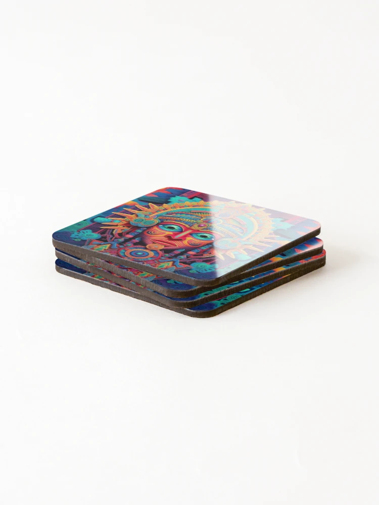 Thumbnail 4 of 5, Coasters (Set of 4), Abstract Aztec Patterns designed and sold by Desfix.