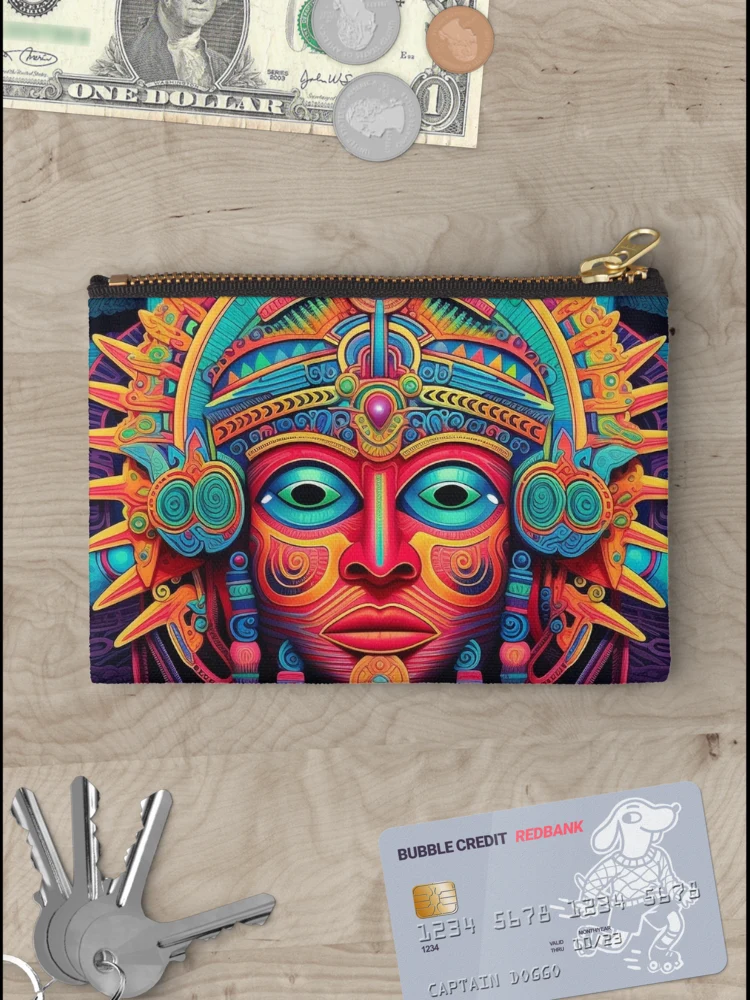 Thumbnail 3 of 4, Zipper Pouch, Abstract Aztec Patterns designed and sold by Desfix.