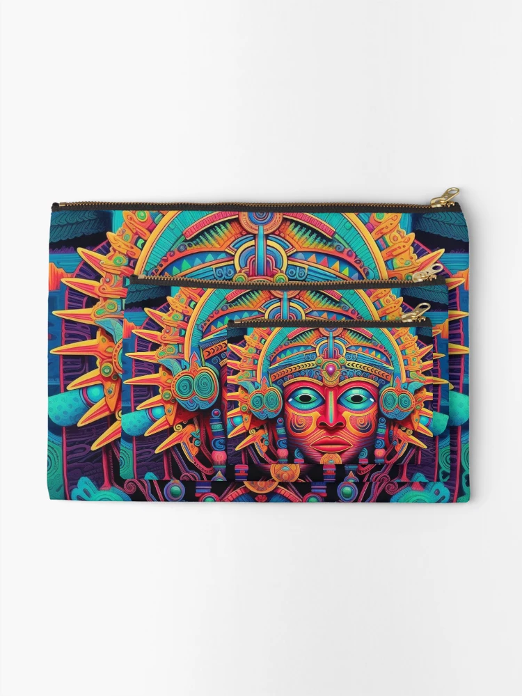 Thumbnail 2 of 4, Zipper Pouch, Abstract Aztec Patterns designed and sold by Desfix.
