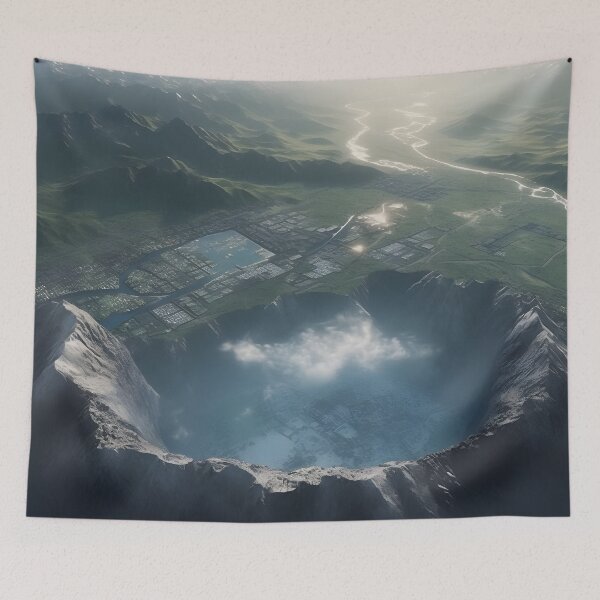Aperçu de l'œuvre Concave Earth : un art numérique captivant créée et vendue par TheBlackPixelCo.