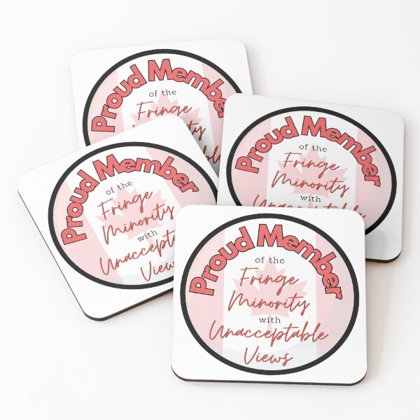 Item preview, Proud Member of the fringe minority with unacceptable views - Red letters with red background designed and sold by FigjamDesigns.