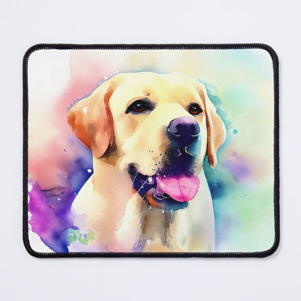 Item preview, Labrador Retriever in Watercolor Artwork evoking Happiness, Serenity, Playfulness designed and sold by Woof-n-Wear.