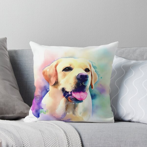 Item preview, Labrador Retriever in Watercolor Artwork evoking Happiness, Serenity, Playfulness designed and sold by Woof-n-Wear.