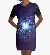 Blue star explosion Graphic T-Shirt Dress