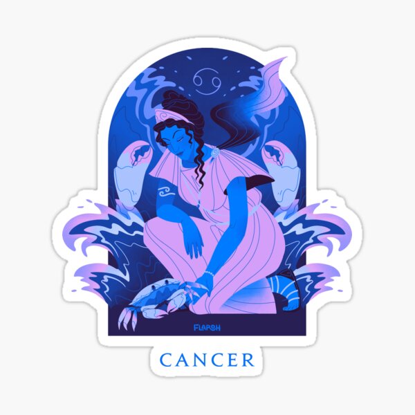 "Onyx Cancer Ancient Greek Astrology Series" Sticker for Sale by