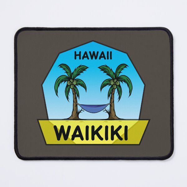 Item preview, Waikiki honolulu beach in hawaii with palm trees  designed and sold by Donutlovers.