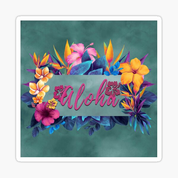 Artikel-Vorschau von Aloha-Gruß mit Hibiskus, designt und verkauft von J Marielle Designs.