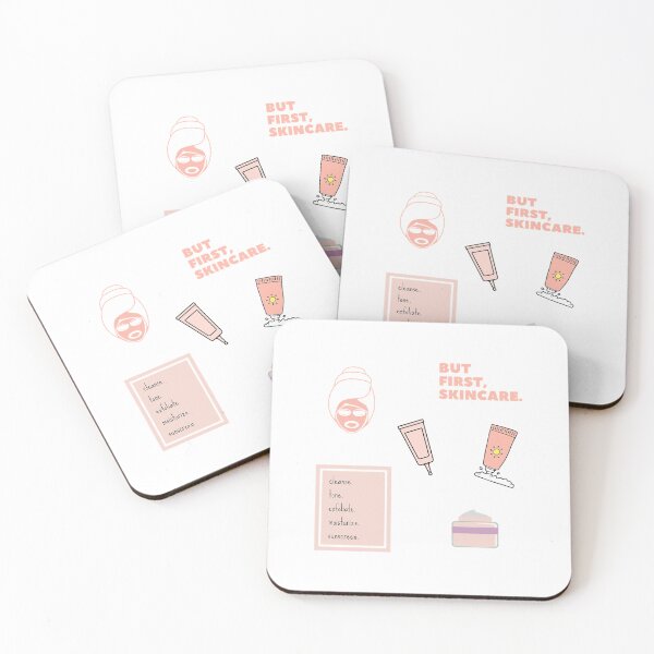 Item preview, But First, Skincare Pastel Pink Bundle Pack designed and sold by SabineKish9.