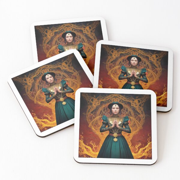 Item preview, Art nouveau inspired Goddess of fire, steampunk  designed and sold by SriGem.