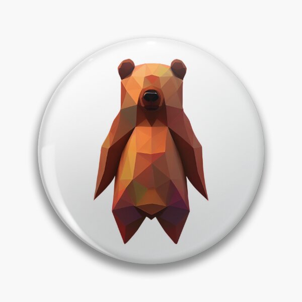 Item preview, Low Poly Brown Bear Standing designed and sold by PolygonXYZ.