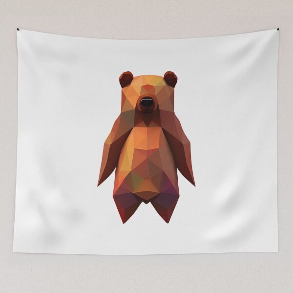 Item preview, Low Poly Brown Bear Standing designed and sold by PolygonXYZ.