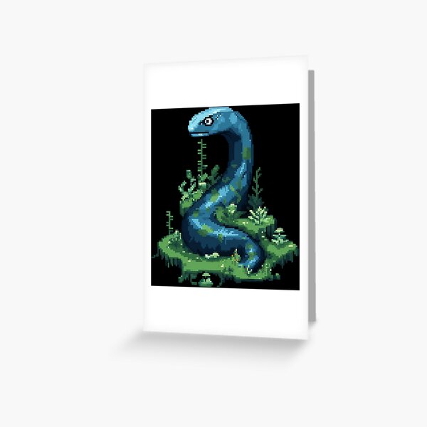 Google Snake Pixel Game Greeting Card for Sale by berrylemon