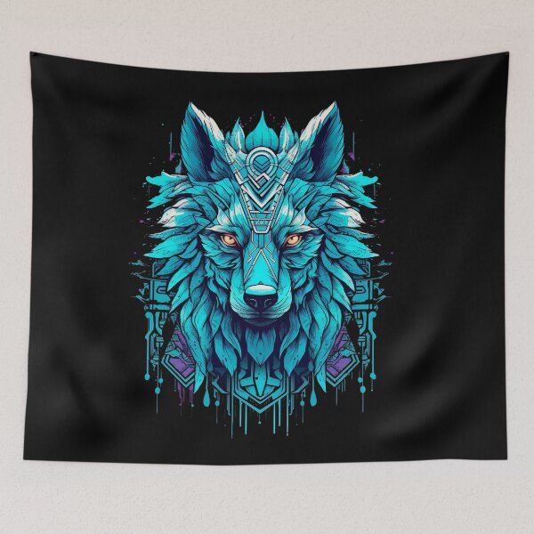 Item preview, Blue ice wolf designed and sold by unknown-places.