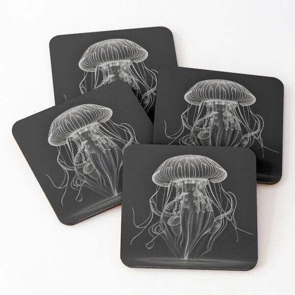 Item preview,  Black and white jellyfish drawing designed and sold by Pencil-Art.