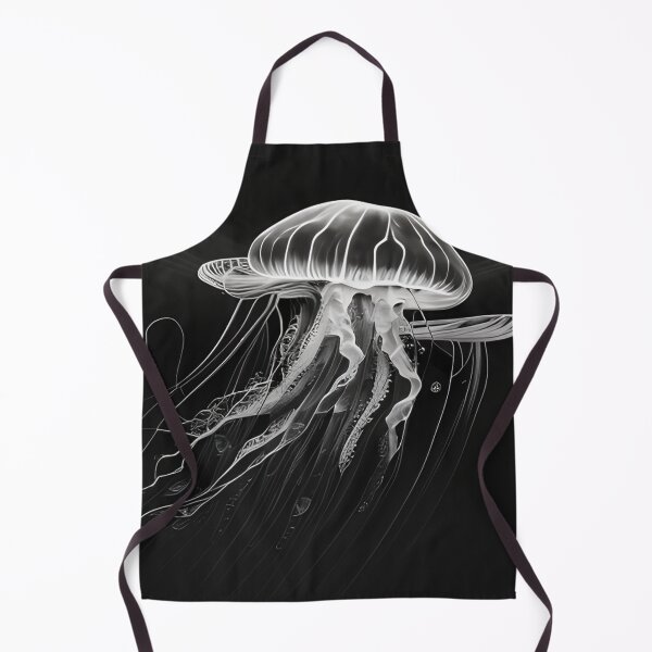 Item preview, Black and white jellyfish drawing designed and sold by Pencil-Art.