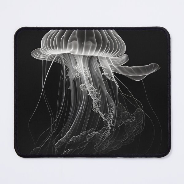 Item preview, Black and white jellyfish drawing designed and sold by Pencil-Art.
