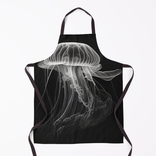 Item preview, Black and white jellyfish drawing designed and sold by Pencil-Art.