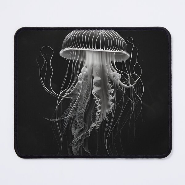 Item preview, Black and white jellyfish drawing designed and sold by Pencil-Art.