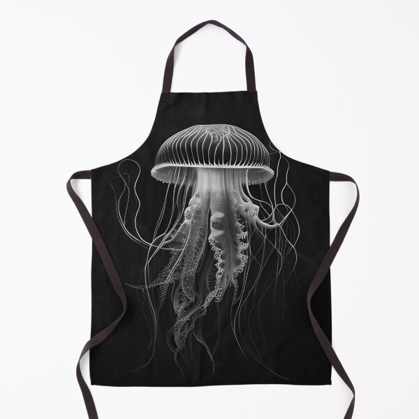 Item preview, Black and white jellyfish drawing designed and sold by Pencil-Art.