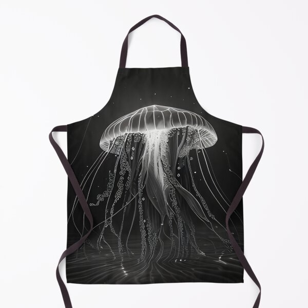 Item preview, Black and white jellyfish drawing designed and sold by Pencil-Art.