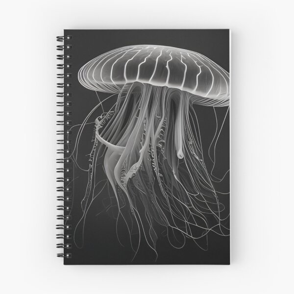 Item preview, Black and white jellyfish drawing designed and sold by Pencil-Art.