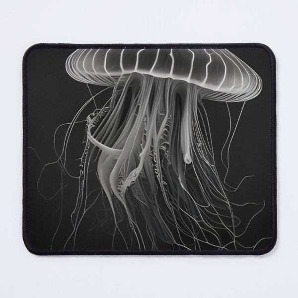 Item preview, Black and white jellyfish drawing designed and sold by Pencil-Art.