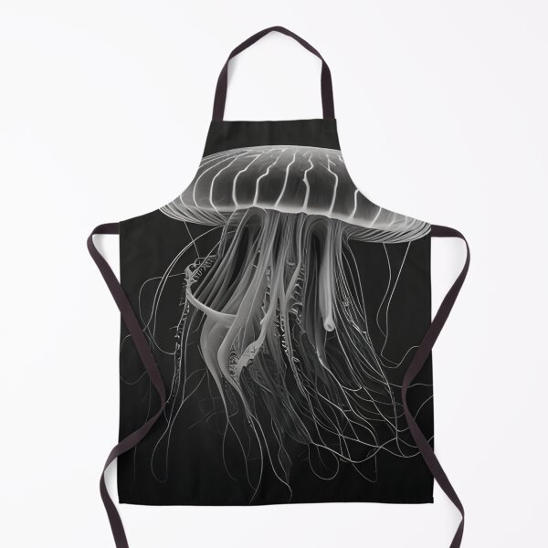 Item preview, Black and white jellyfish drawing designed and sold by Pencil-Art.