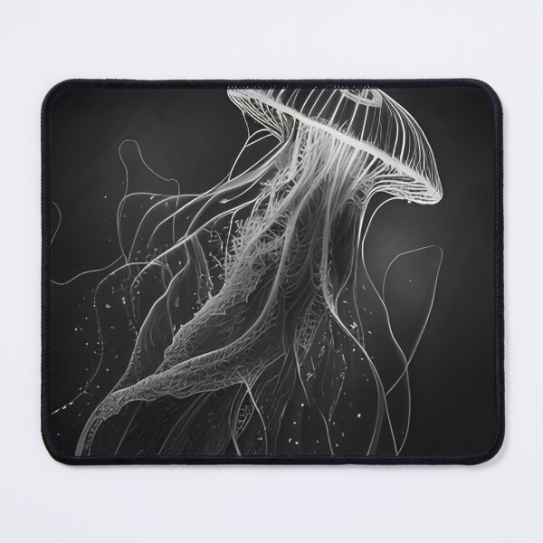 Item preview, Black and white jellyfish drawing designed and sold by Pencil-Art.
