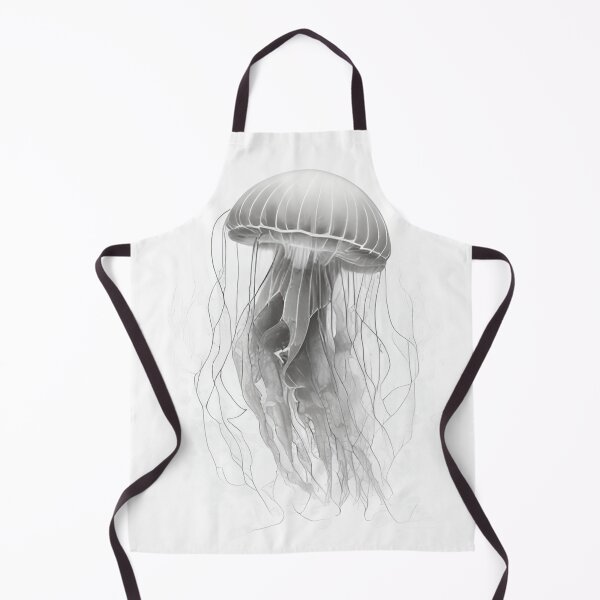 Item preview, Black and white jellyfish drawing designed and sold by Pencil-Art.