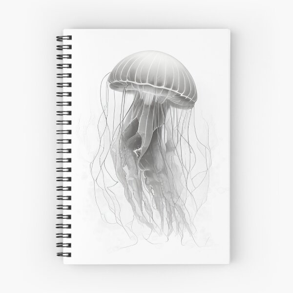 Item preview, Black and white jellyfish drawing designed and sold by Pencil-Art.