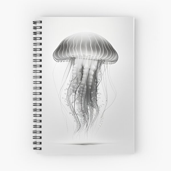 Item preview, Black and white jellyfish drawing designed and sold by Pencil-Art.