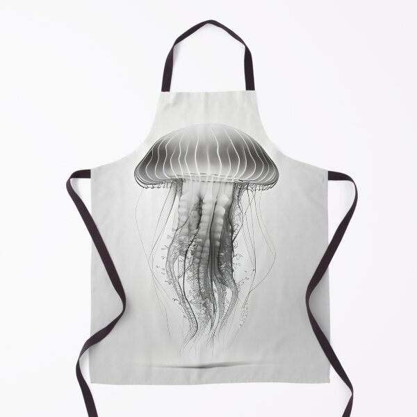 Item preview, Black and white jellyfish drawing designed and sold by Pencil-Art.