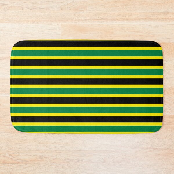 Item preview, Jamaica Horizontal Green Black Gold Mod Racing Stripes fashion design designed and sold by ModSupporters.