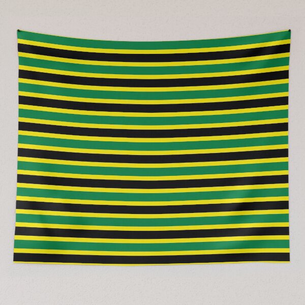 Item preview, Jamaica Horizontal Green Black Gold Mod Racing Stripes fashion design designed and sold by ModSupporters.
