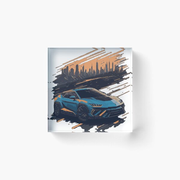 Item preview, Sports SUV car Wirth Background City designed and sold by franiorpty.